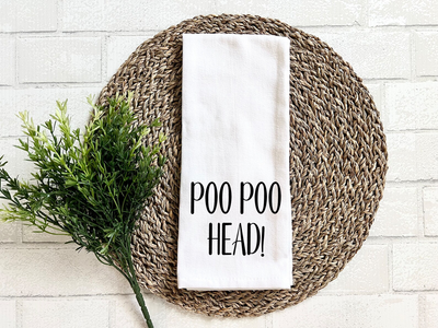 Poo Poo Head Tea Towel