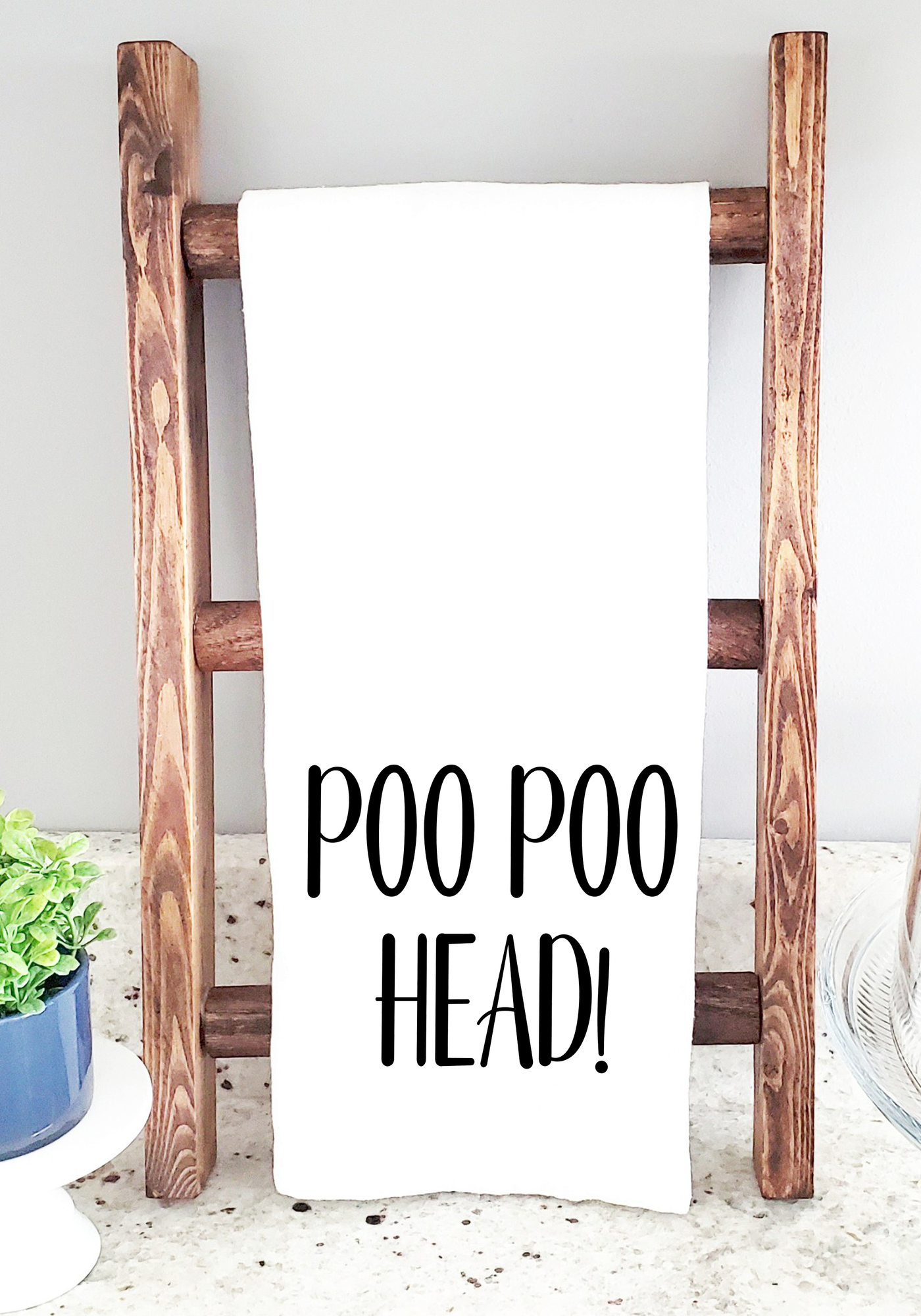 Poo Poo Head Tea Towel