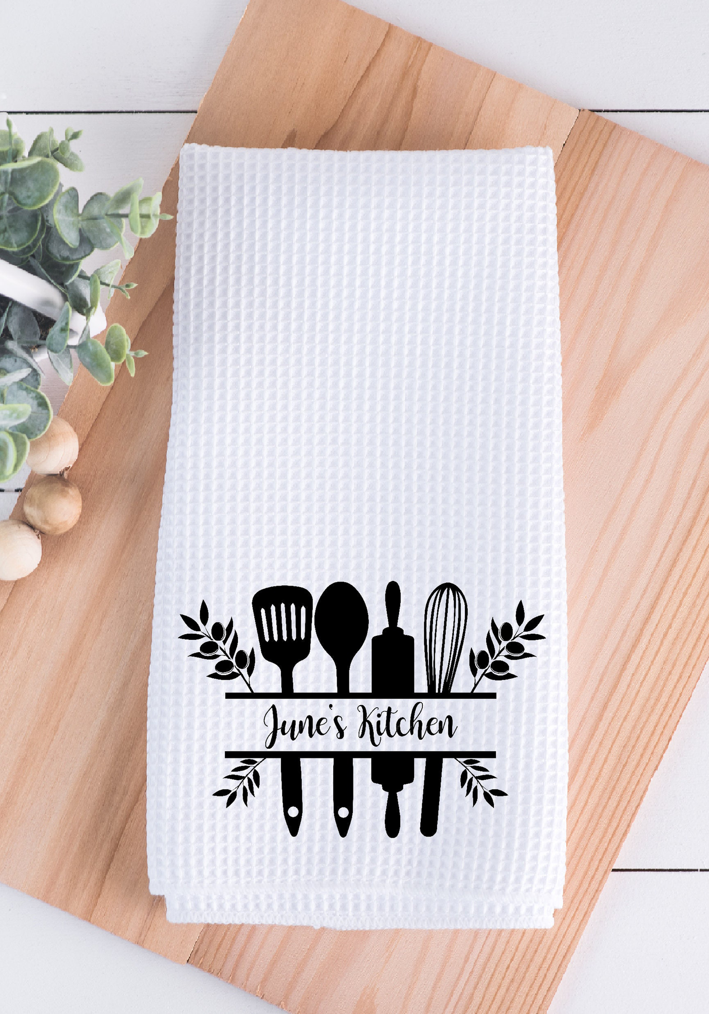 Custom Split Design Kitchen Towel