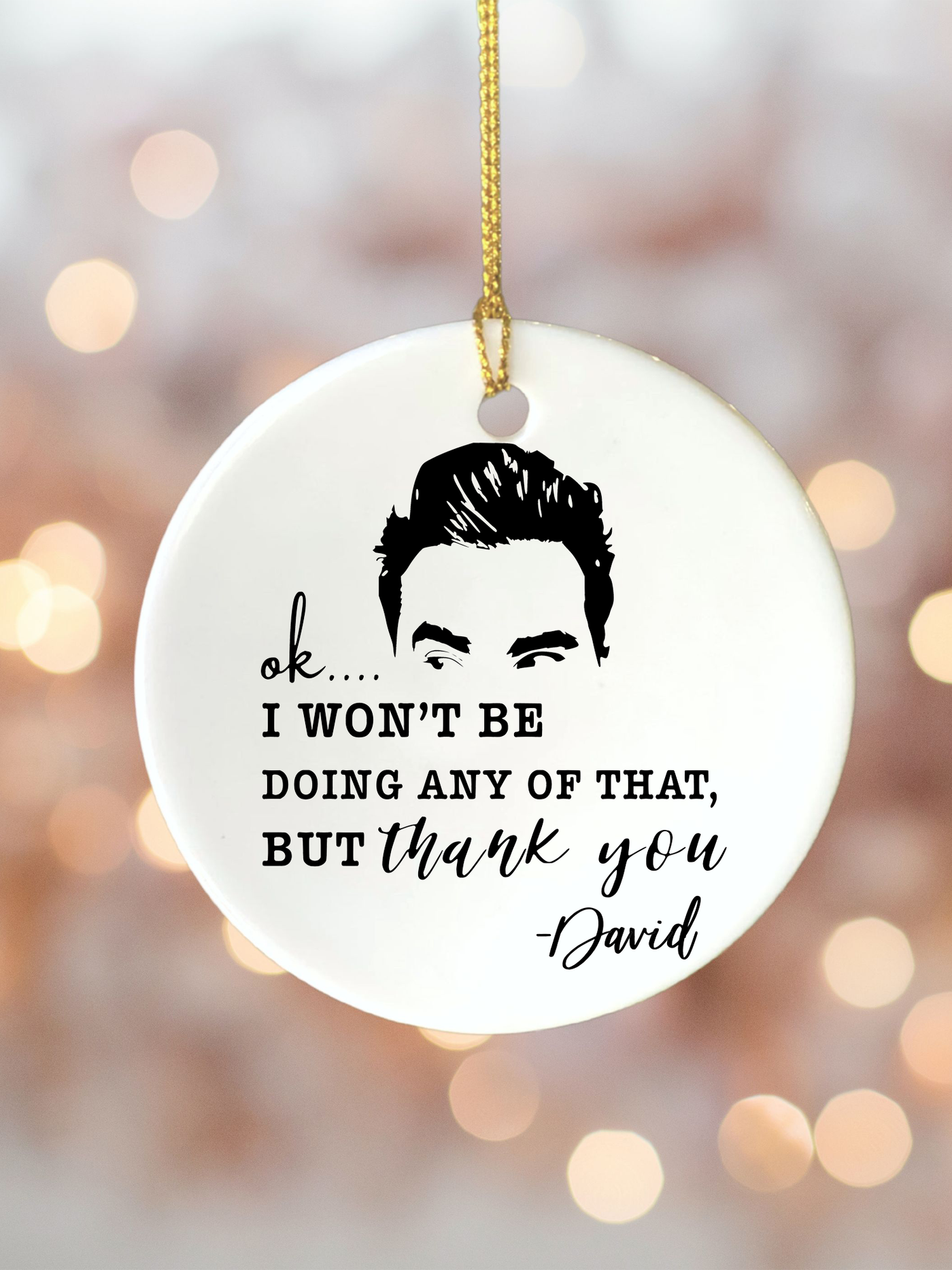 But Thank You Ceramic Ornament