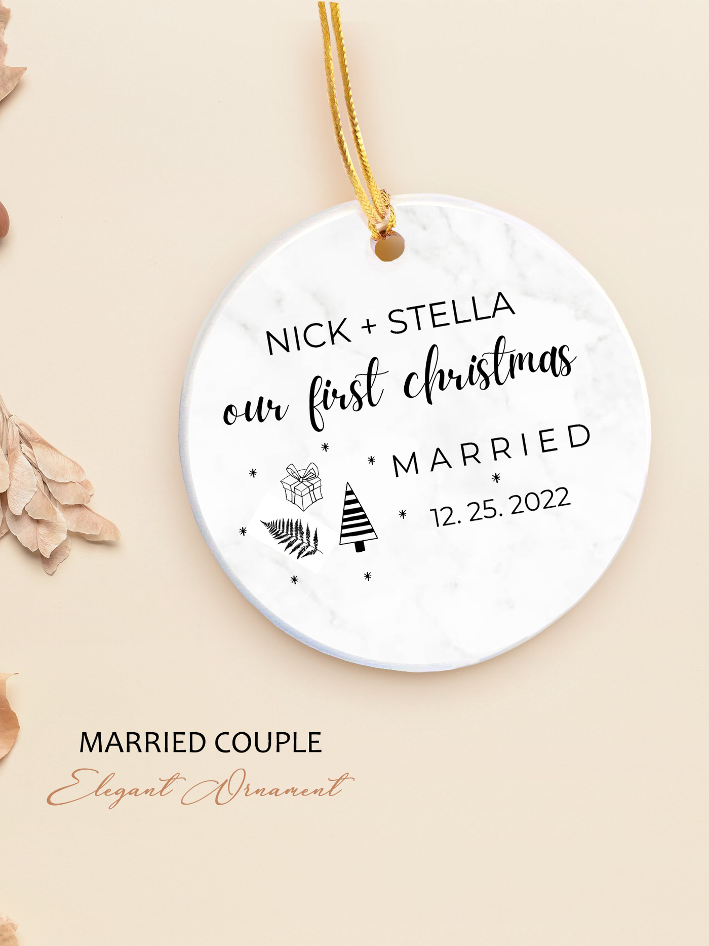 Our First Christmas Engaged Ornament