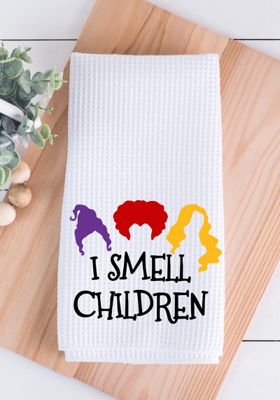 I Smell Children Halloween Tea Towel
