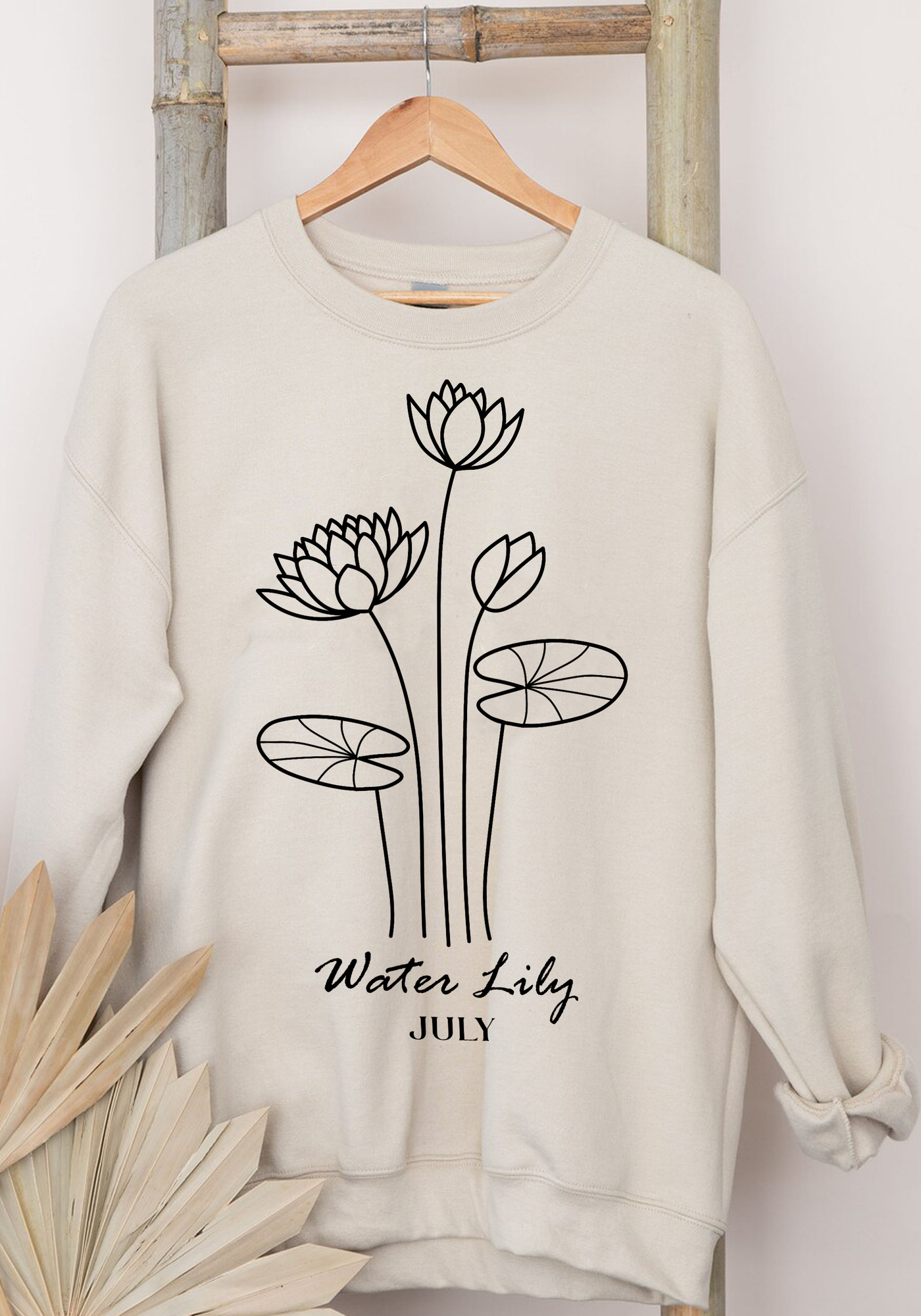 Birth Month July-Water Lillies Sweatshirt