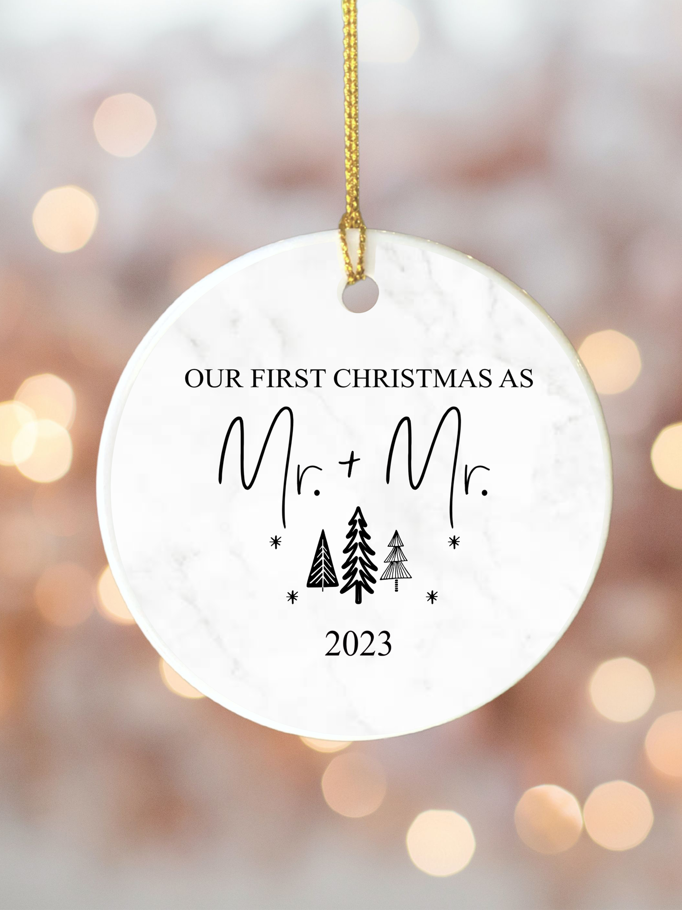 Couple First Christmas Married