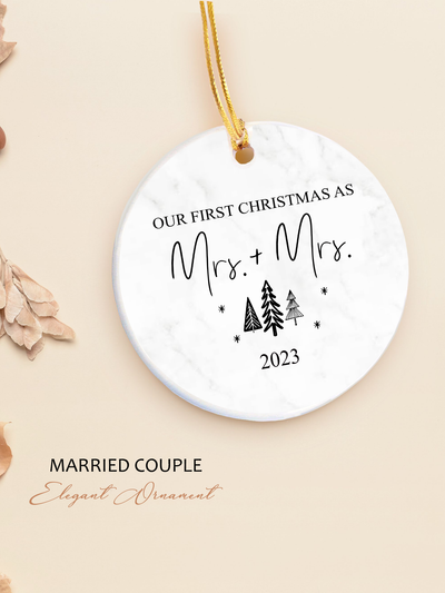Couple First Christmas Married