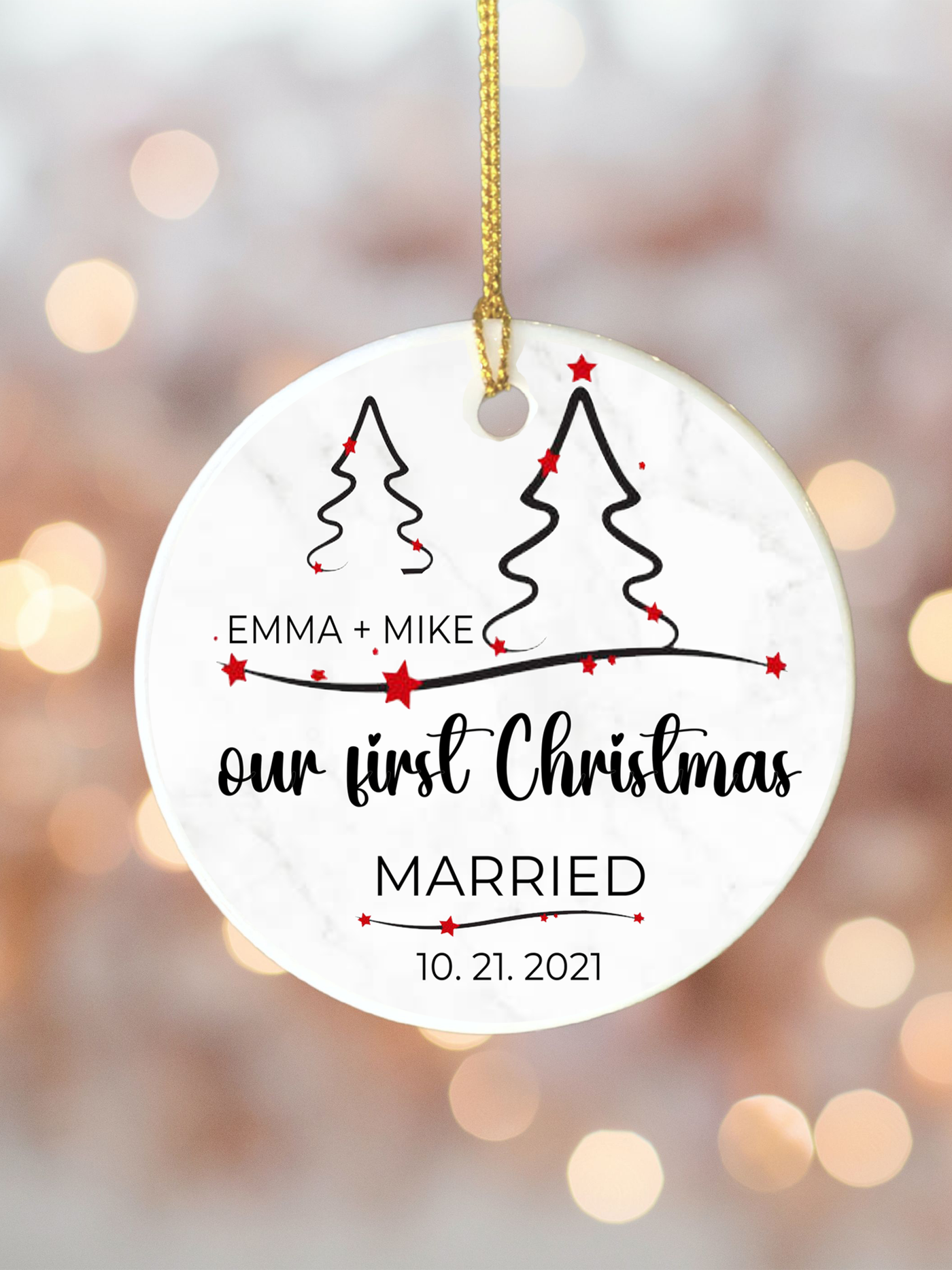 Our First Christmas Married Ornament