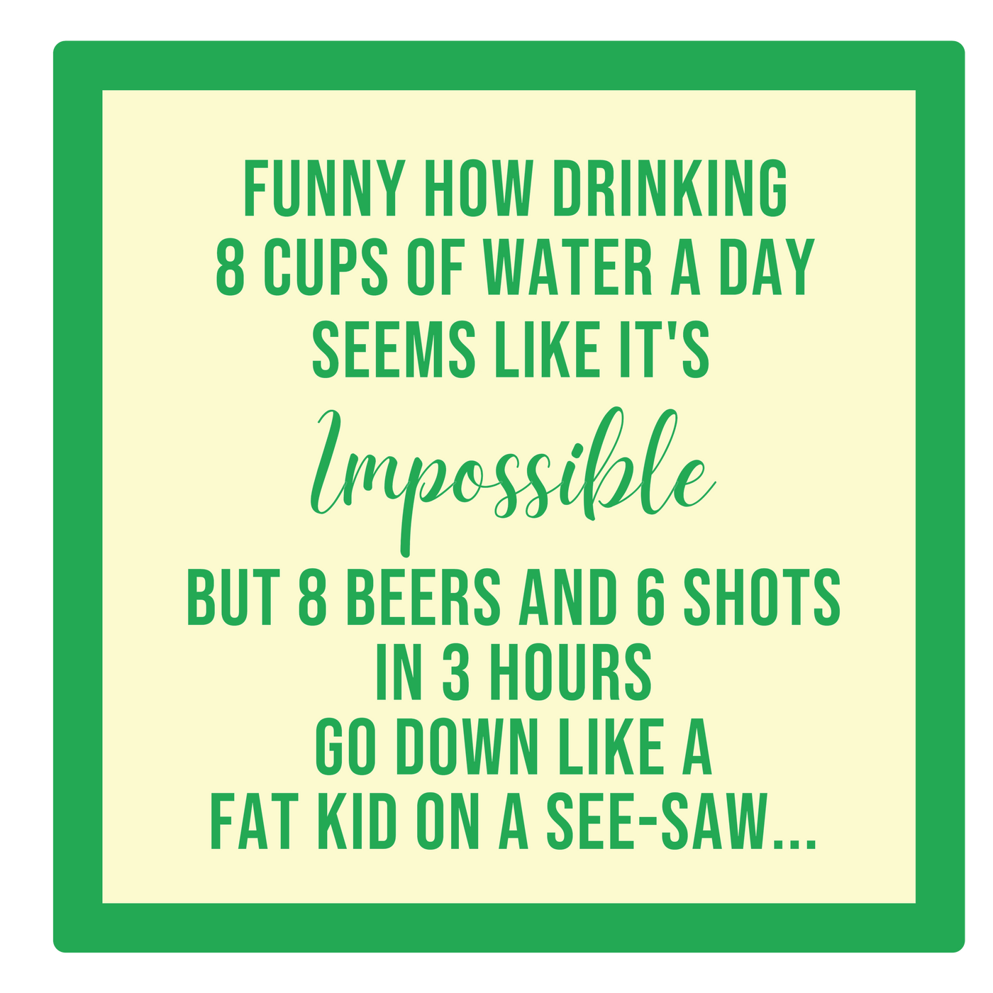 Impossible Funny Ceramic Coaster
