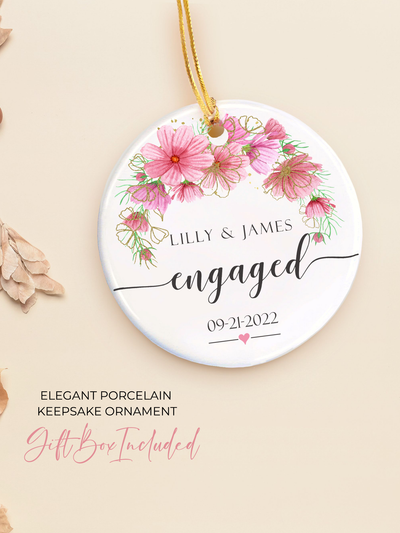 Pink Engagement Ornament