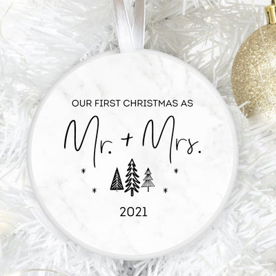 Personalized Married Couple Christmas Ornament