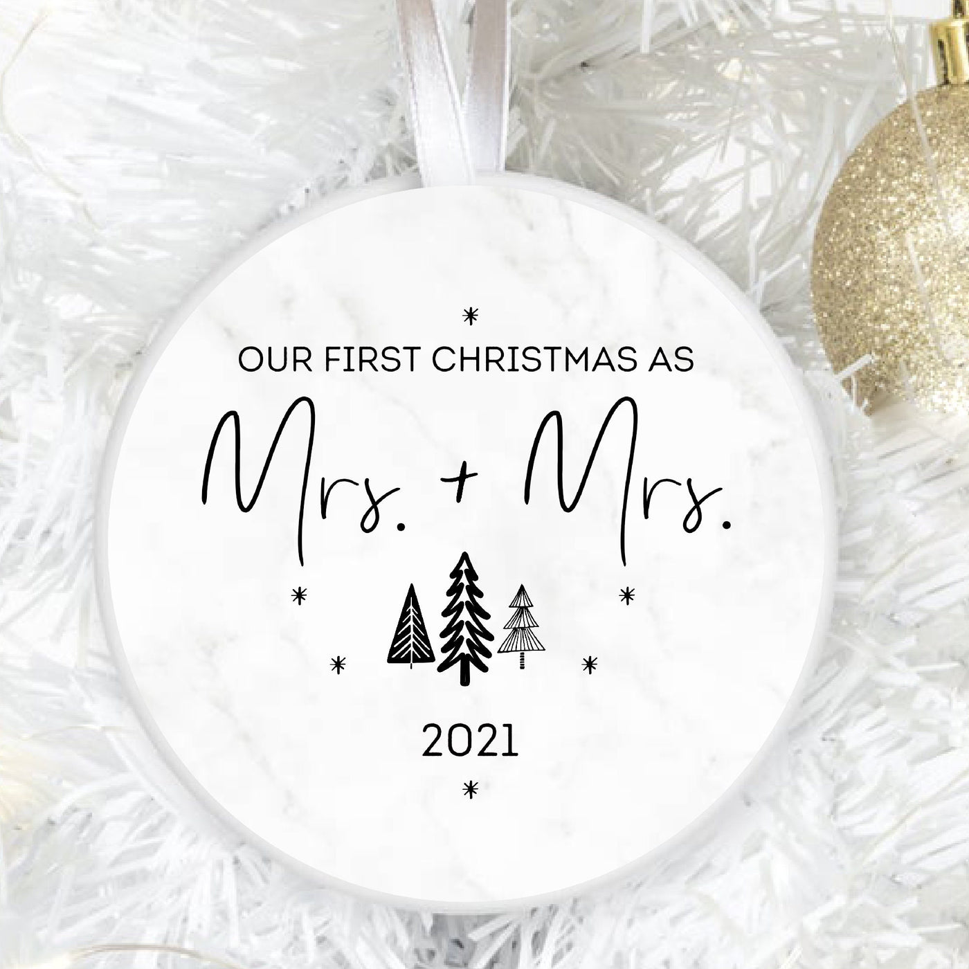 Couple First Christmas Married