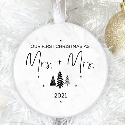 Couple First Christmas Married