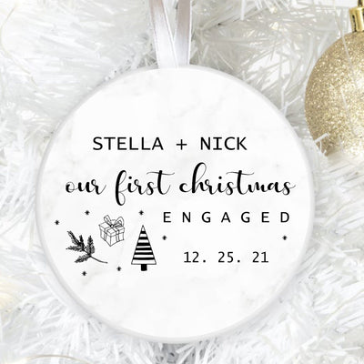 Our First Christmas Engaged Ornament