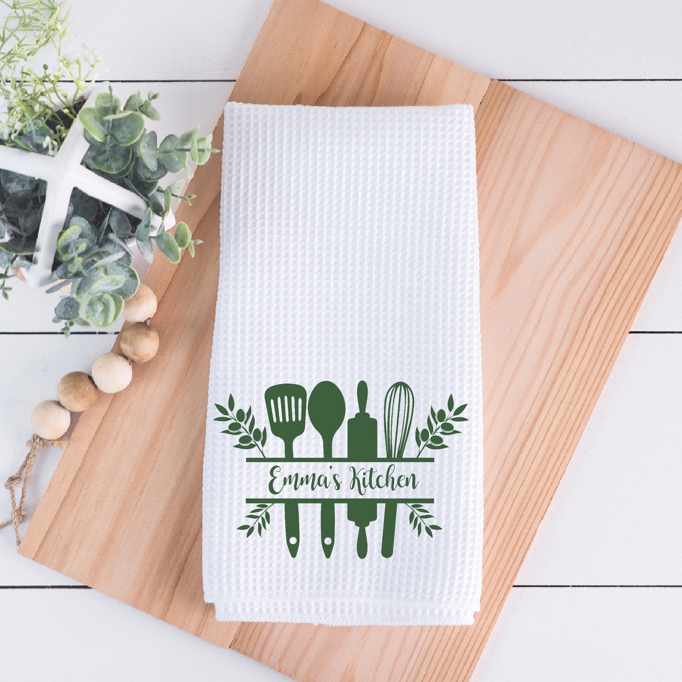 Custom Split Design Kitchen Towel