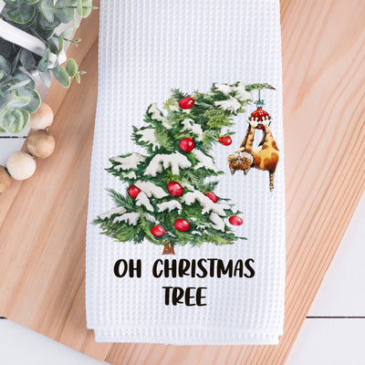 Naughty Cat Christmas Kitchen Towel
